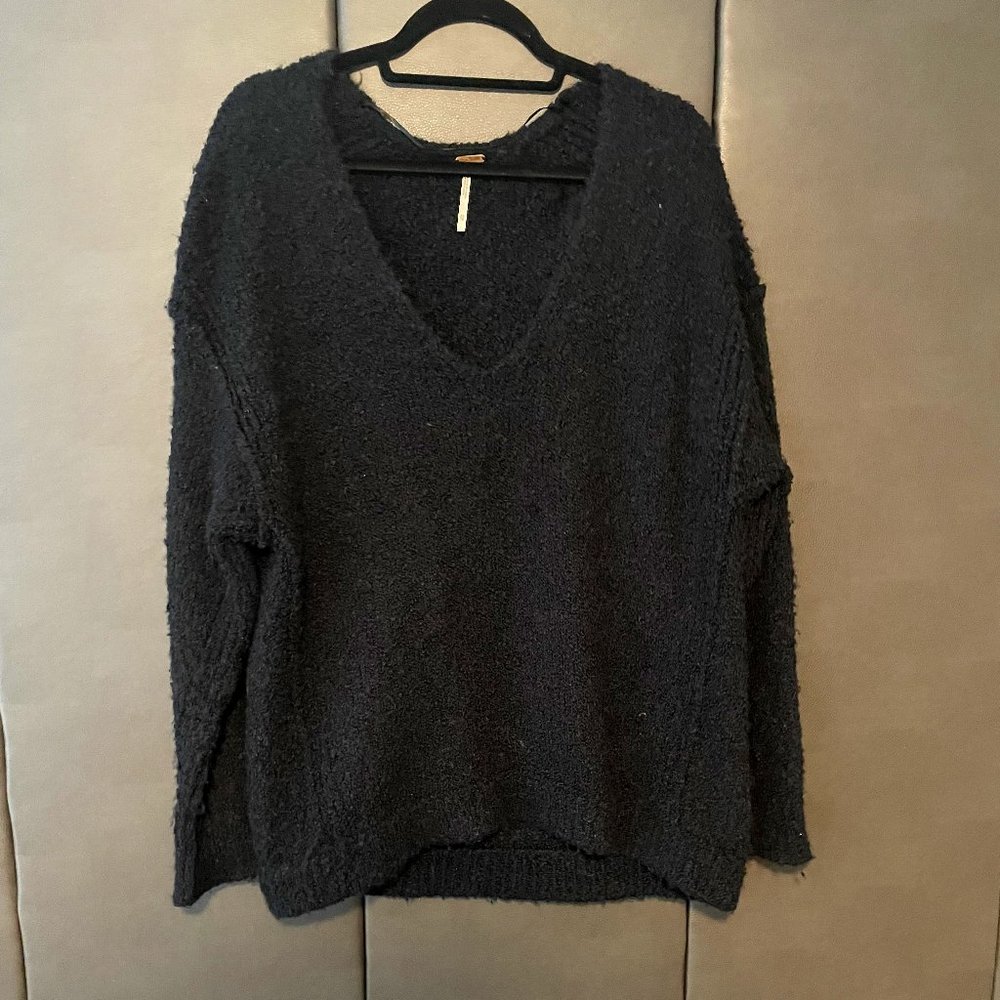 Free People Off-the-Shoulder Sherpa Sweater
